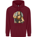 Mona Lifter Funny Gym Bodybuilding Workout Mens 80% Cotton Hoodie Maroon