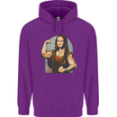 Mona Lifter Funny Gym Bodybuilding Workout Mens 80% Cotton Hoodie Purple