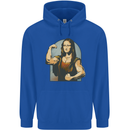 Mona Lifter Funny Gym Bodybuilding Workout Mens 80% Cotton Hoodie Royal Blue