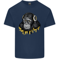 Monkey DJ Headphones Music Mens Cotton T-Shirt Tee Top Navy Blue