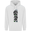 Monkey Music Ghetto Blaster Retro Funny Childrens Kids Hoodie White