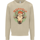 Moodolf Funny Rudolf Christmas Cow Mens Sweatshirt Jumper Sand
