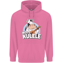 Mookulele Funny Cow Playing Ukulele Guitar Childrens Kids Hoodie Azalea
