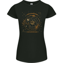 Moon Phases Celestial Pagan Womens Petite Cut T-Shirt Black