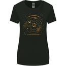 Moon Phases Celestial Pagan Womens Wider Cut T-Shirt Black