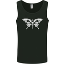 Moth Skull Halloween Mens Vest Tank Top Black