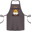 Mother's Day Easter Most Egg-cellent Mom Cotton Apron 100% Organic Dark Grey