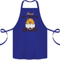Mother's Day Easter Most Egg-cellent Mom Cotton Apron 100% Organic Royal Blue