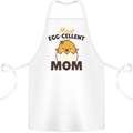 Mother's Day Easter Most Egg-cellent Mom Cotton Apron 100% Organic White