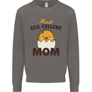 Mother's Day Easter Most Egg-cellent Mom Mens Sweatshirt Jumper Charcoal