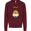 Mother's Day Easter Most Egg-cellent Mom Mens Sweatshirt Jumper Maroon