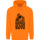 Motocross Bigger Toys Older Boys MotoX Mens 80% Cotton Hoodie Orange