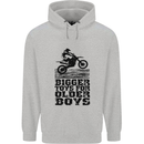 Motocross Bigger Toys Older Boys MotoX Mens 80% Cotton Hoodie Sports Grey
