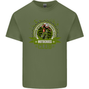 Motocross Club Dirt Bike MotoX Mens Cotton T-Shirt Tee Top Military Green