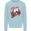 Motocross Merry X Games Dirt Bike Motorbike Mens Sweatshirt Jumper Light Blue