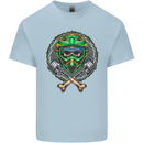 Motocross Skull Dirt Bike MotoX Mens Cotton T-Shirt Tee Top Light Blue