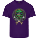 Motocross Skull Dirt Bike MotoX Mens Cotton T-Shirt Tee Top Purple