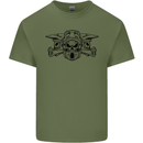 Motocross Skulls Dirt Bike MotoX Motorcycle Mens Cotton T-Shirt Tee Top Military Green