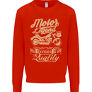Motor Legend Biker Motorbike Motorcycle Mens Sweatshirt Jumper Bright Red