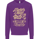 Motor Legend Biker Motorbike Motorcycle Mens Sweatshirt Jumper Purple