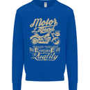 Motor Legend Biker Motorbike Motorcycle Mens Sweatshirt Jumper Royal Blue