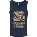 Motor Legend Biker Motorbike Motorcycle Mens Vest Tank Top Navy Blue