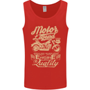 Motor Legend Biker Motorbike Motorcycle Mens Vest Tank Top Red