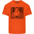 Motorbike Barcode Biker Motorcycle Kids T-Shirt Childrens Orange