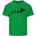 Motorbike Evolution Funny Biker Motorcycle Kids T-Shirt Childrens Irish Green