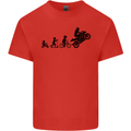 Motorbike Evolution Funny Biker Motorcycle Kids T-Shirt Childrens Red
