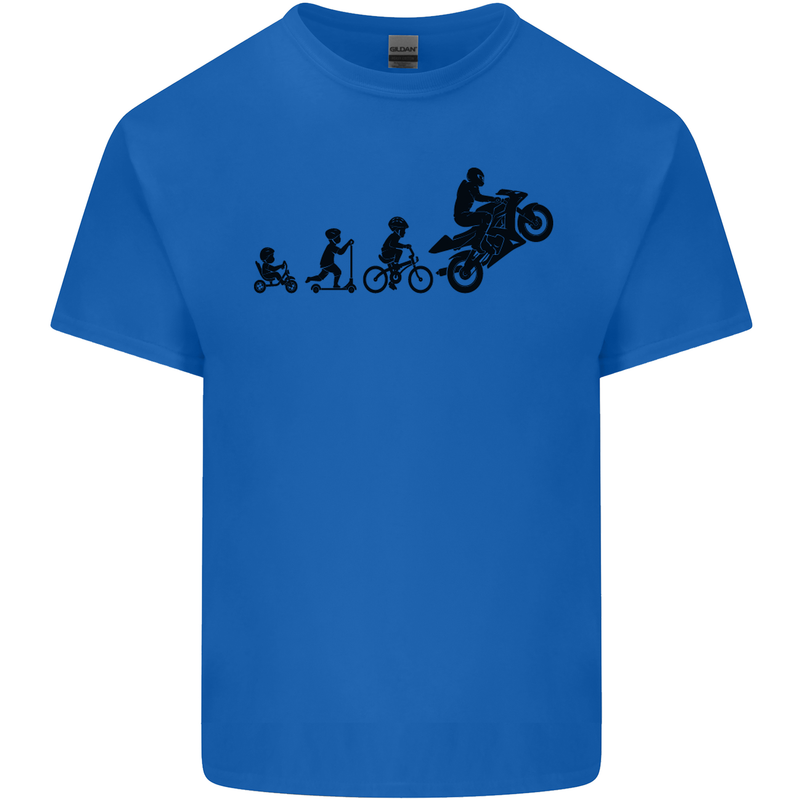 Motorbike Evolution Funny Biker Motorcycle Kids T-Shirt Childrens Royal Blue