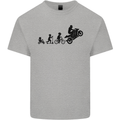 Motorbike Evolution Funny Biker Motorcycle Kids T-Shirt Childrens Sports Grey