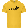 Motorbike Evolution Funny Biker Motorcycle Kids T-Shirt Childrens Yellow