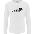 Motorbike Evolution Funny Biker Motorcycle Mens Long Sleeve T-Shirt White