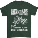 Motorbike Grandads Bingo Biker Motorcycle Mens T-Shirt Cotton Gildan Forest Green