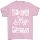 Motorbike Grandads Bingo Biker Motorcycle Mens T-Shirt Cotton Gildan Light Pink