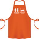 Motorbike Problem Solved Biker Motorcycle Cotton Apron 100% Organic Orange