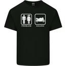 Motorbike Problem Solved Biker Motorcycle Mens Cotton T-Shirt Tee Top Black