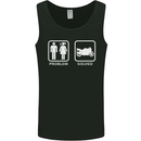 Motorbike Problem Solved Biker Motorcycle Mens Vest Tank Top Black