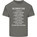 Motorbikes My Perfect Day Biker Motorcycle Mens Cotton T-Shirt Tee Top Charcoal