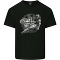 Motorcross Jump Dirt Bike MotoX Motosports Mens Cotton T-Shirt Tee Top Black