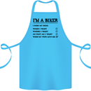 Motorcycle I'm a Biker When My Wife Funny Cotton Apron 100% Organic Turquoise