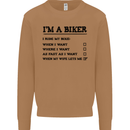 Motorcycle I'm a Biker When My Wife Funny Mens Sweatshirt Jumper Caramel Latte