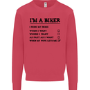 Motorcycle I'm a Biker When My Wife Funny Mens Sweatshirt Jumper Heliconia