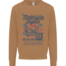 Motorcycle Legend Biker Motorcycle Chopper Mens Sweatshirt Jumper Caramel Latte