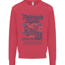 Motorcycle Legend Biker Motorcycle Chopper Mens Sweatshirt Jumper Heliconia