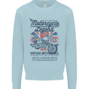 Motorcycle Legend Biker Motorcycle Chopper Mens Sweatshirt Jumper Light Blue