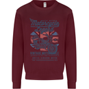 Motorcycle Legend Biker Motorcycle Chopper Mens Sweatshirt Jumper Maroon