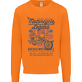 Motorcycle Legend Biker Motorcycle Chopper Mens Sweatshirt Jumper Orange