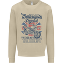 Motorcycle Legend Biker Motorcycle Chopper Mens Sweatshirt Jumper Sand